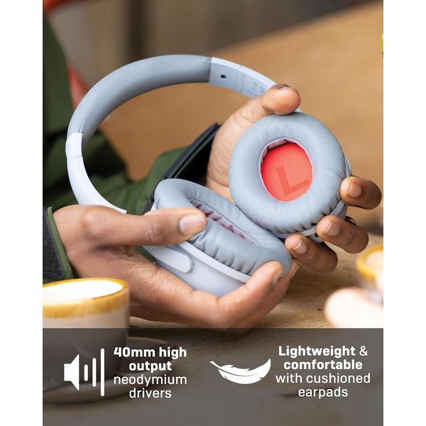 Lindy BNX-60 - Wireless On-Ear Active Noise Cancelling Headphones - Grey