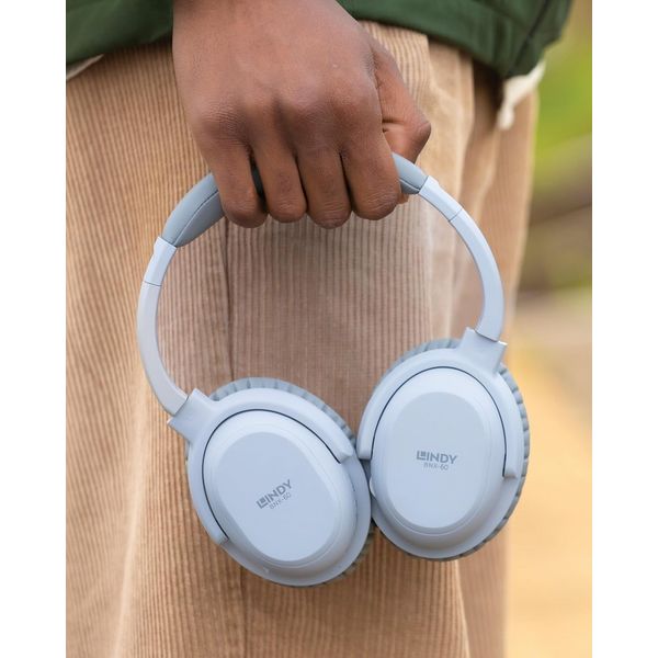Lindy BNX-60 - Wireless On-Ear Active Noise Cancelling Headphones - Grey