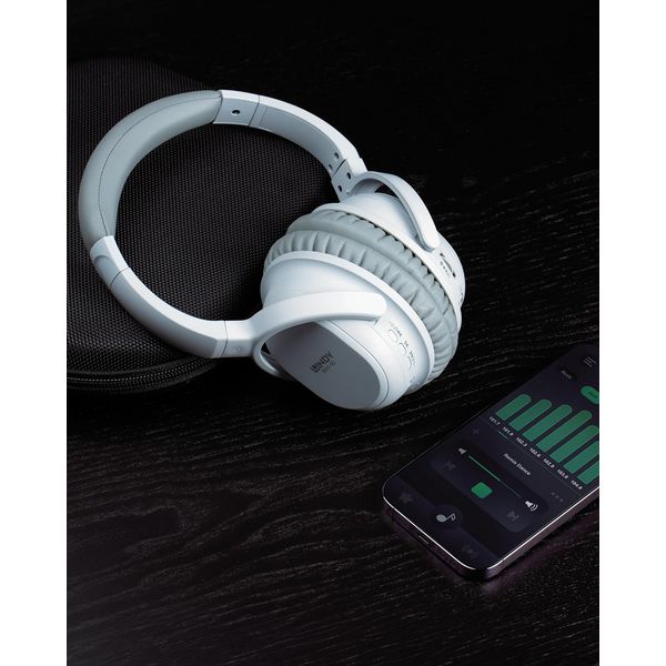 Lindy BNX-60 - Wireless On-Ear Active Noise Cancelling Headphones - Grey