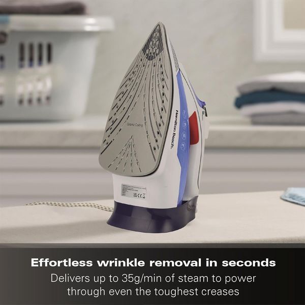 Hamilton Beach Pro SteamMax 3000W White & Blue/ Black & Blue Steam Iron Open Box