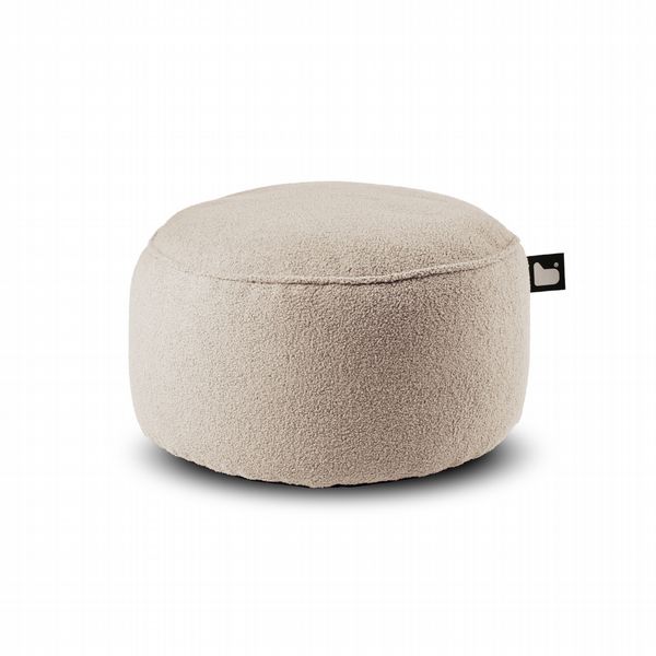 Extreme Lounging Teddy B Pouffe In Ivory